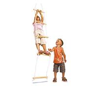 Eichhorn Kids Rope Ladder Climbing Frame with Wooden Rungs, 170 cm, up to 60 kg
