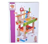 Eichhorn 100001844 Kids Work Bench & Tools | 39cm Tall Colourful Toy Workbench comes with 49 Fun Tools & Accessories | Ages 3+, Multicolour