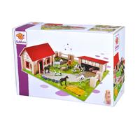 Eichhorn Liitle Farm Wooden Toy Set (21-Piece, Multi-Colour)