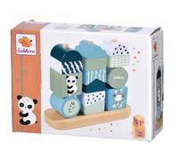 Eichhorn - Panda plug-in game with 14 building blocks to promote hand-eye coordi