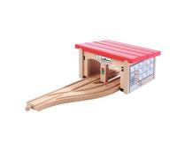 Eichhorn Rail 100006502 Locomotive Shed, 6 Pieces, FSC Certified Beech Wood, Can Be Installed with Other Rail Systems