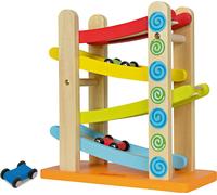 Eichhorn Wooden Car Race Track Runway Set Toy with Cars Motor Skills - 100002220