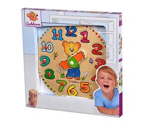Eichhorn Wooden Teaching Clock (13-Piece, Multi-Colour)