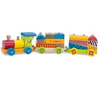 Eichhorn Wooden Tran Set for Kids with Building Blocks to Encourage Creativity and Hand-Eye Coordination