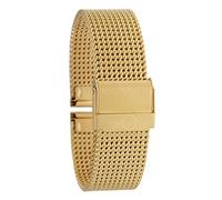 Eichmüller BandOh Stainless Steel Milanese Mesh PVD Gold Plated Watch Strap, Gold, 22mm, Bracelet