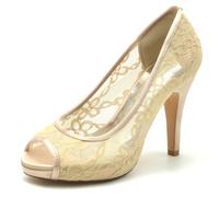 EICOFF Bridal Shoes Lace Wedding Shoes Champagne