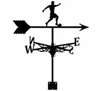 EICOFF Football Silhouette Weathervane Metal Wind Vane Black Wind Direction Indicator with Install Bracket for Outdoor Garden Lawn Patio Farm Barn Garage Decorate