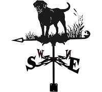 EICOFF Garden Wrought Iron Garden Wrought Iron Weathervane for Garden Labrador Garden Wrought Iron Weathervane for Garden Hound Dog Silhouette Iron Weathervane We Measuring Tools with Ant