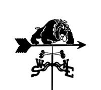 EICOFF Weather Vane,Bulldog Dog Roof Mount Stainless Steel Weathercock Windblown Direction Indicator for Outdoor Animal Bracket Decor Craft
