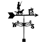 EICOFF Weathervane, Weather Vane,Weather Vane Hunter and hound Metal Weathervane Stainless Steel Wind Direction Indicator Wind Vane for Garden Patio Yard Ornament Decoration Weathercock Measuring