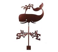 EICOFF Weathervane, Weather Vane,Whale Farmhouse Weather Vane Roof Mount Rod, Weathervane Wind Direction Indicator Outdoor Metal Bracket Weather Vane Professionnel Measuring Tool for Garden Yard