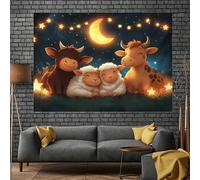 Eid al-Adha party banner - A humorous cartoon community, perfect for indoor and outdoor celebrations. 440x300cm