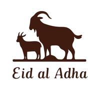 eid al adha Silhouette Logos Featuring Islamic sacrificial Animals Wall Stickers 67.2x74.4cm Multiple Size Options Coffee