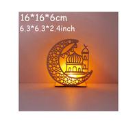 EID Mubarak Acrylic Ornament Ramadan Decoration for Home Islamic Muslim Party Golden Moon Decor EID Abaya AL Adha Kareem