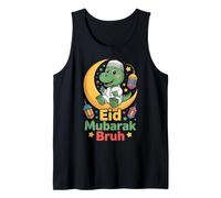 Eid Mubarak Bruh Funny Dinosaur Kids Eid Al Fitr Boys Tank Top