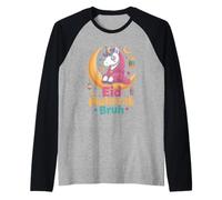 Eid Mubarak Bruh Funny Unicorn Kids Eid Al Fitr Girls Raglan Baseball Tee