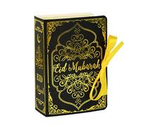 Eid Mubarak Favor Boxes Ramadan Treat Box Candy Box with Golden Ribbon Eid Party Decor 12PCS Black mubarak favor boxes