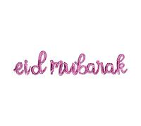 Eid Mubarak Foil Letter Balloons (Choose Design) (Pink Calligraphy 'Eid Mubarak')