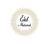 Eid Mubarak Golden Mandala Men's T-Shirt - White - L - White