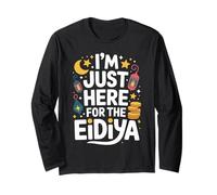 Eid Mubarak Kids Eidiya Funny Happy Eid Al Fitr Eid Al Adha Long Sleeve T-Shirt