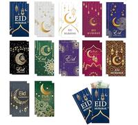 Eid Mubarak Money Envelopes, Ramadan Celebrations Gift Wallets, Traditional Eidi Cash Holders for Family Gatherings, Classroom Activities and Community Events, Assorted Designs Set of 24 Envelopes
