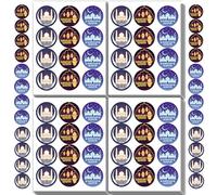 Eid Mubarak Stickers,10sheets Islamic Ramadan Mubarak Stickers Ramadan Gift Tags Sealing Labels Muslim Party Supplies Sticker Crafts for Children Kids Cookies Candy Envelopes Activity Classroom Reward