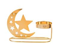 Eid Ramadan Iron Crescent Moon Candle Holder for Tealight Decor