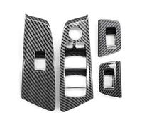 EIDASH Car Inner Trim Door Pull Handle Cover Car Front Rear Door Window Lift Switch Panel Cover Trim for 5 Series M5 G30 G31 F90 525 528 2017-2020 RHD(Carbon 4pcs Set)