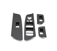 EIDASH Car Inner Trim Door Pull Handle Cover RHD Interior Car Front Rear Door Window Lift Switch Panel Cover Trim for 5 Series M5 G30 G31 F90 525 528(Black 4pcs Set)