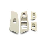 EIDASH Car Inner Trim Door Pull Handle Cover RHD Interior Car Front Rear Door Window Lift Switch Panel Cover Trim for 5 Series M5 G30 G31 F90 525 528(Oyster 4pcs Set)
