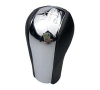 EIDASH Lever Stick Pen Handle Head for Toyota for Corolla for AYGO for Verso for RAV4 for Yaris for VITZ Chromed Gear Shift Knob Lever Stick Pen Leather Gaiter Boot Cover 5/6 Speed(6 Speed Gear Knob)