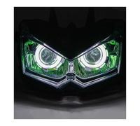 EIDASH Motorcycle Headlight Headlamp For Z750 Z1000 Z 750 1000 2007-2012 Motorcycle Headlight Headlamp Angel Eyes HID(Green white)