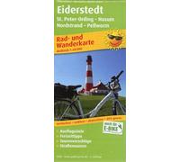 Eiderstedt, St. Peter-Ording - Husum, Nordstrand - Pellworm: Rad- und Wanderkarte mit Ausflugszielen und Freizeiteinrichtungen