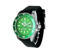 EIDIKA Men's Automatic Mechanical Watch - Submarine Series - Date Calendar, Luminous Hands and Markers, Exhibition Caseback, Water-Resistant, Self-Winding, Sport, 43mm, Green(Black)
