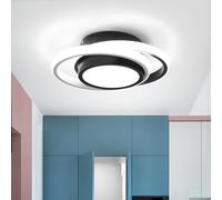EIDISUNY Ceiling Light LED Round Shape Modern Creative Personality White Black Small Size Ceiling Lamp for Aisle Corridor Kitchen Living Room Warm Light Cool White Light 19W (Cool White Light)