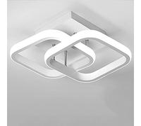 EIDISUNY Ceiling Light Modern 22W LED Cool White 6000K Acrylic Square LED Ceiling Lamp for Hallway Office Bedroom Kitchen Living Room Ceiling Lights (White)
