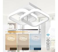 EIDISUNY LED Ceiling Light 22W Modern Square Design LED Ceiling Lamp Cool White/Natural White/Warm White/Metal Ceiling Lighting Fixture for Living Rooms Bedrooms Hallway Office 85V-265V (White)