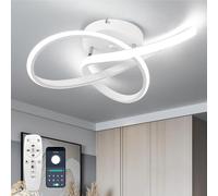 EIDISUNY Led Ceiling Light Dimmable, Modern Led Ceiling Lamp with Remote Control, Minimalist White Ceiling Lights for Bedroom Kitchen Living Room Dining Office Hallway - 42W, White, 40cm, 3000K-6000K