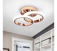 EIDISUNY LED Ceiling Light Modern Lamp Gold Round Simple Fixture for Corridor Kitchen Stairs Hallway Study Room Bedroom Living Room - Chrome Gold 22W Cool White Light 6000K