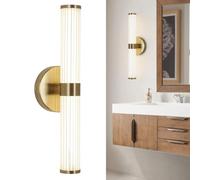 EIDISUNY Led Wall Light Fixtures Indoor, 42cm Gold Modern Simple Led Wall Light, Modern Linear Wall Sconce, Wall Lamp for Bedroom Living Room Corridor Mirror Vanity - 28W Neutral Light 4000k