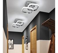 EIDISUNY Light Fittings Ceilings Square Concise Nordic Chrome Ceiling Light for Kitchen Bedroom Study Room Corridor Ceiling Lights Cool White Light 22W