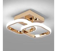 EIDISUNY Modern Ceiling Light LED 22W Elegant Square Ceiling Lamp Cool White 6000K Gold LED Ceiling Lights Fixture for Hallway Office Bedroom Kitchen Living Room Bedroom Dining Room - 22W Gold.