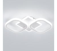 EIDISUNY Modern Ceiling Lights LED 30W White Elegant Square Lamp LED Ceiling Lights Fixture for Indoor Home Hallway Office Kitchen Living Room Bedroom Dining Room - 30W Cool White Light 6000K