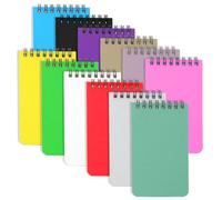 Eidoct 12 Pack Pocket Notebook Small Spiral Notebook, 3x5 Inch (7.6×12.7cm) with Colorful Covers Memo Bulk Note Pads for School Office Travel Note Taking Journaling