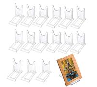 Eidoct 15Pcs Clear Plastic Display Stand, Two Part Adjustable Acrylic Stand