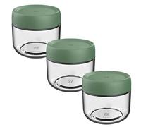 Eidoct 3-Pack 10oz Overnight Oats Jar Glass Jar with Lid Breakfast Pots | Overnight Oats Container, Yogurt Jars, Leakproof Oatmeal Salad Jars, for Breakfast Cereal Milk Fruit, Green