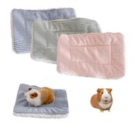 Eidoct 3 Pack Soft Dog Cat Bed Mat Warm Small Animal Bed Mat, Soft Fleece Guinea Pig Bedding Mat for Bunny, Rat, Hedgehog, Chinchilla, 31cm x 21cm