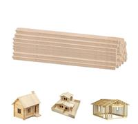 Eidoct 30 Pcs Square Wooden Sticks, Balsa Wood Sticks, Unfinished Hardwood Strips, Natural Long Woodcraft Sticks, Wood Dowel Rods, for DIY Molding Crafts Projects Making Stands (10 x 10 x 300 mm)