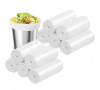 Eidoct 300 Counts Strong Trash Bags - 0.5 Gal Garbage Bags for Small Trash can/Desktop Mini Trash Can, fit 2 Liter or less Trash Can (Clear)