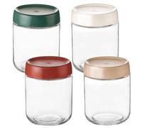 Eidoct 4-Pack 15.8oz Overnight Oats Jar Glass Jar with Lid Breakfast Pots